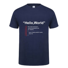 Load image into Gallery viewer, Hello World T Shirt Father's Day Present Funny Birthday Gift For Dad Men Husband Boyfriend Geek Team Programmer Cotton T-Shirt