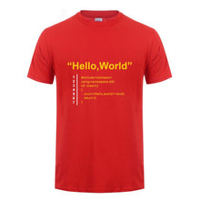 Load image into Gallery viewer, Hello World T Shirt Father's Day Present Funny Birthday Gift For Dad Men Husband Boyfriend Geek Team Programmer Cotton T-Shirt