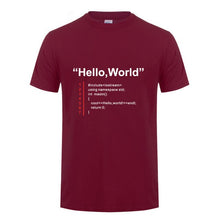 Load image into Gallery viewer, Hello World T Shirt Father's Day Present Funny Birthday Gift For Dad Men Husband Boyfriend Geek Team Programmer Cotton T-Shirt