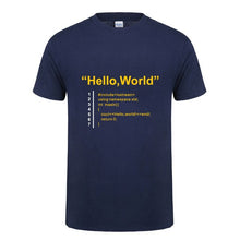 Load image into Gallery viewer, Hello World T Shirt Father's Day Present Funny Birthday Gift For Dad Men Husband Boyfriend Geek Team Programmer Cotton T-Shirt
