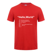 Load image into Gallery viewer, Hello World T Shirt Father's Day Present Funny Birthday Gift For Dad Men Husband Boyfriend Geek Team Programmer Cotton T-Shirt
