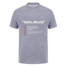 Load image into Gallery viewer, Hello World T Shirt Father's Day Present Funny Birthday Gift For Dad Men Husband Boyfriend Geek Team Programmer Cotton T-Shirt
