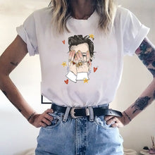 Load image into Gallery viewer, Fashion Tee Tops Harry Styles T Shirt Femme 4 Colors Harajuku Funny T Shirt Women Kawaii Hip Hop T-shirts 90s Girls Tops Female
